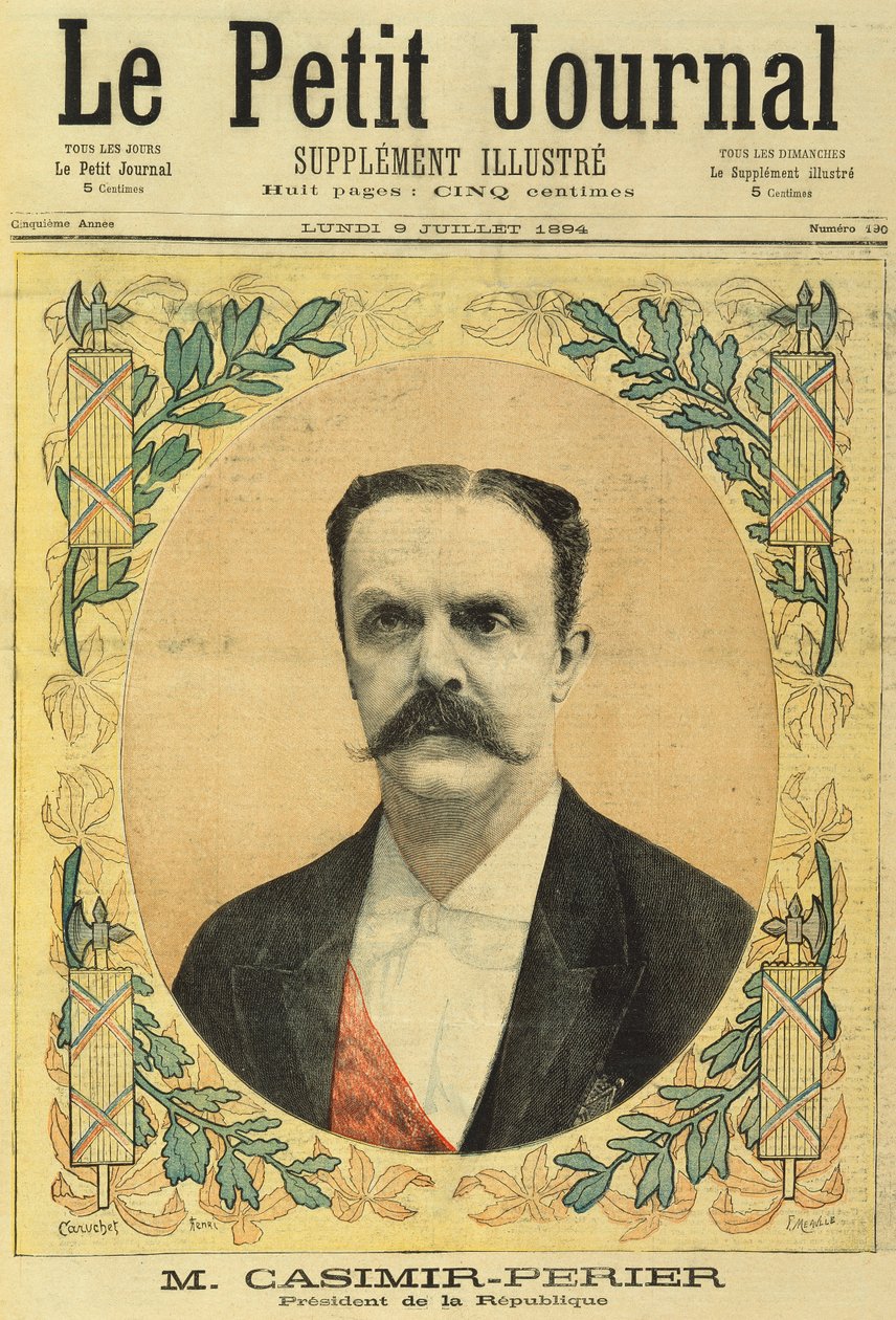 Jean Casimir-Perier (1847-1907) de The Little Journal, 9 de julho de 1894 de Fortune Louis Meaulle