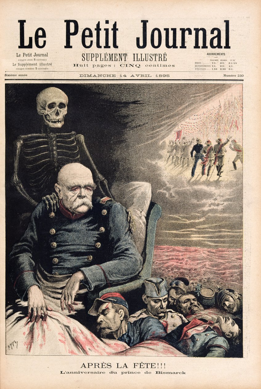 Depois do Partido: Aniversário do Príncipe de Bismarck, de &39;Le Petit Journal&39;, 14 de abril de 1895 de Fortune Louis Meaulle and Henri Meyer