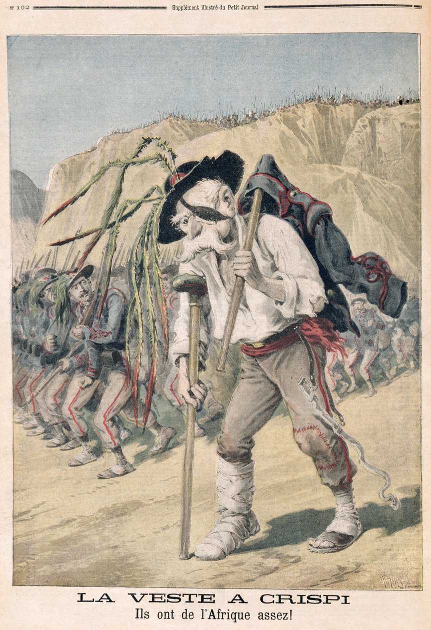 &39;Crispi&39;s Defeat&39;, caricatura de &39;Le Petit Journal&39;, 1896 de Fortune Louis Meaulle and Henri Meyer