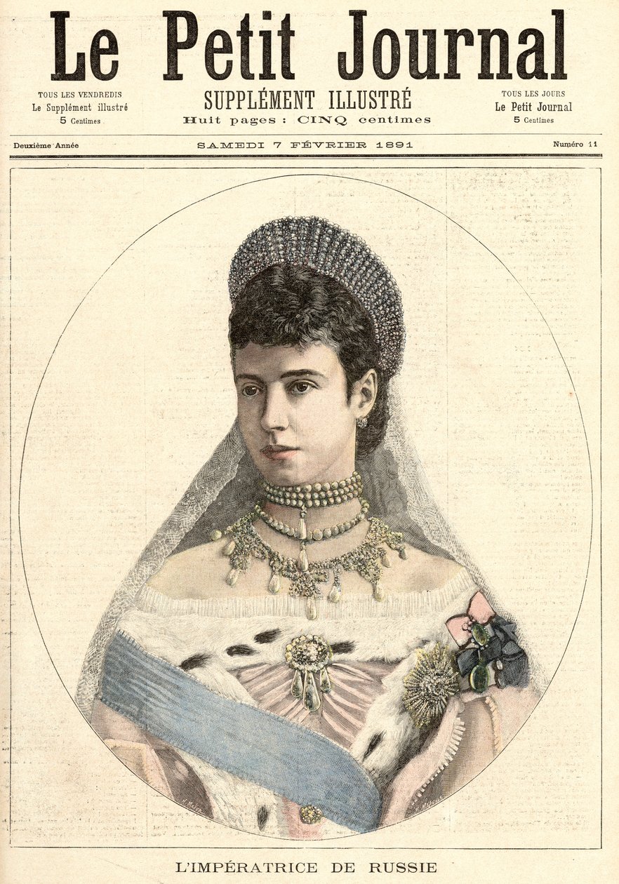 Imperatriz da Rússia, de &39;Le Petit Journal&39;, 7 de fevereiro de 1891 de Fortune Louis Meaulle and Henri Meyer