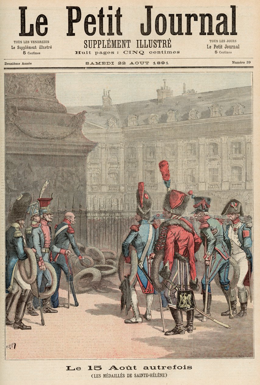 15 de agosto de idade: As medalhas de Santa Helena, de &39;Le Petit Journal&39;, 22 de agosto de 1891 de Fortune Louis Meaulle and Henri Meyer