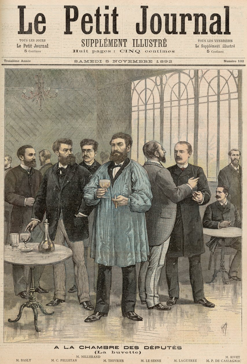 A Câmara dos Deputados: The Refreshment Room, de &39;Le Petit Journal&39;, 5 de novembro de 1892 de Fortune Louis Meaulle and Henri Meyer