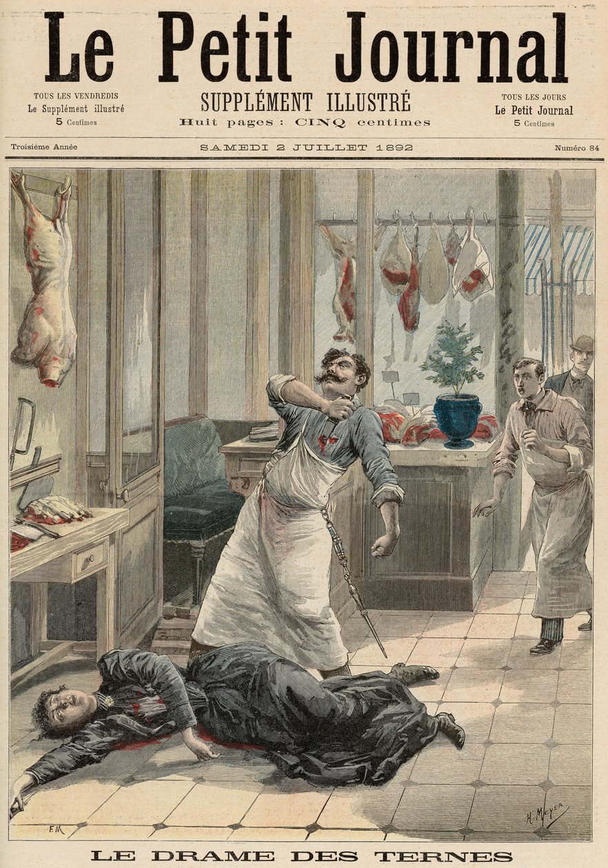O drama na Avenue des Ternes, de &39;Le Petit Journal&39;, 2 de julho de 1892 de Fortune Louis Meaulle and Henri Meyer