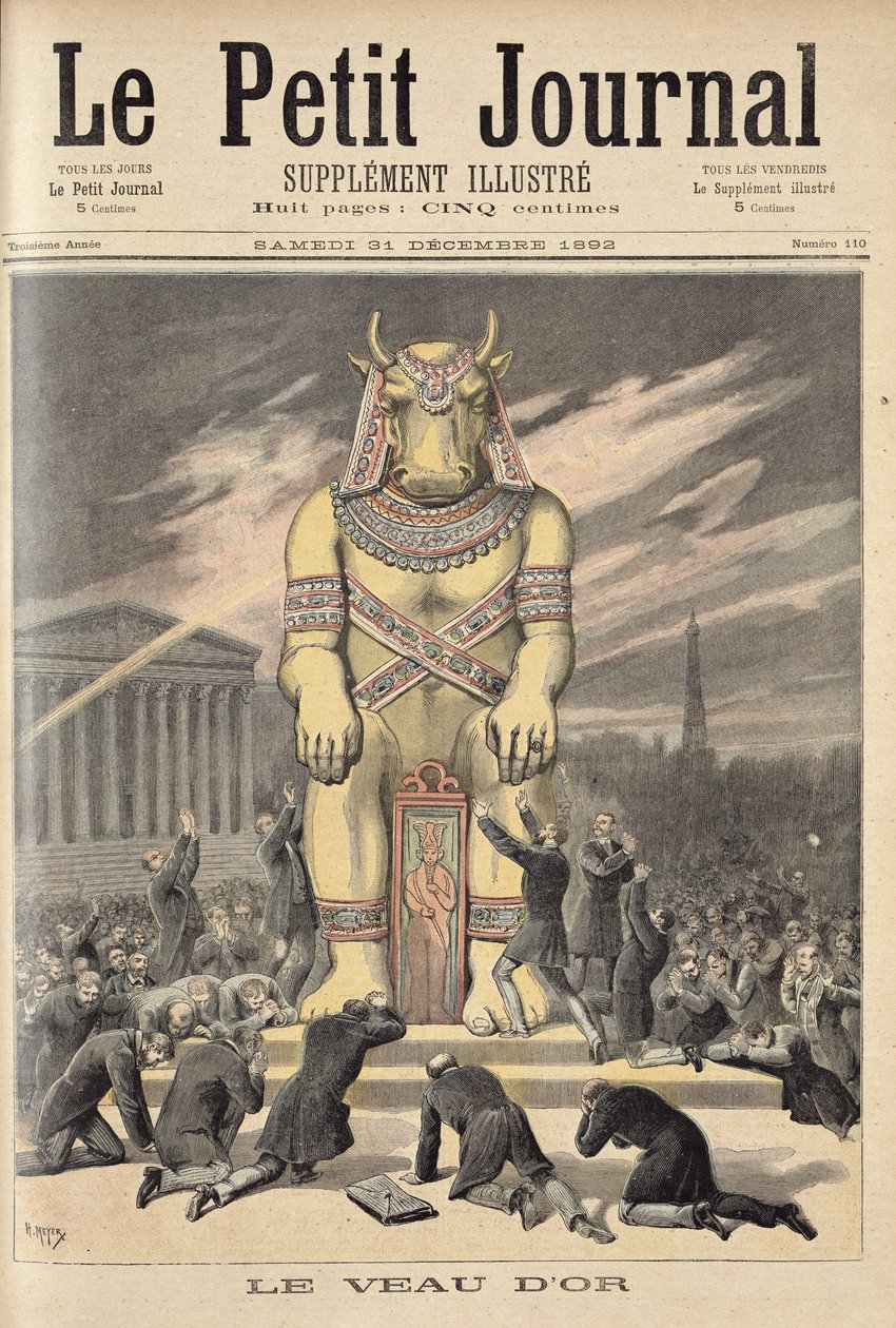 O bezerro de ouro, de &39;Le Petit Journal&39;, 31 de dezembro de 1892 de Fortune Louis Meaulle and Henri Meyer