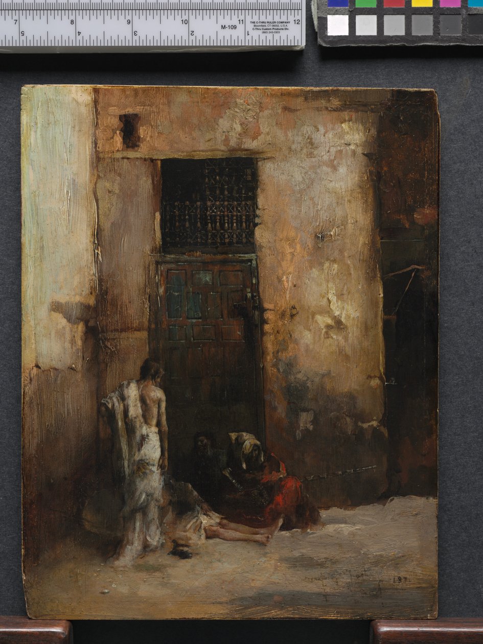 Mendigos por uma porta, 1870 de Fortuny y Carbó