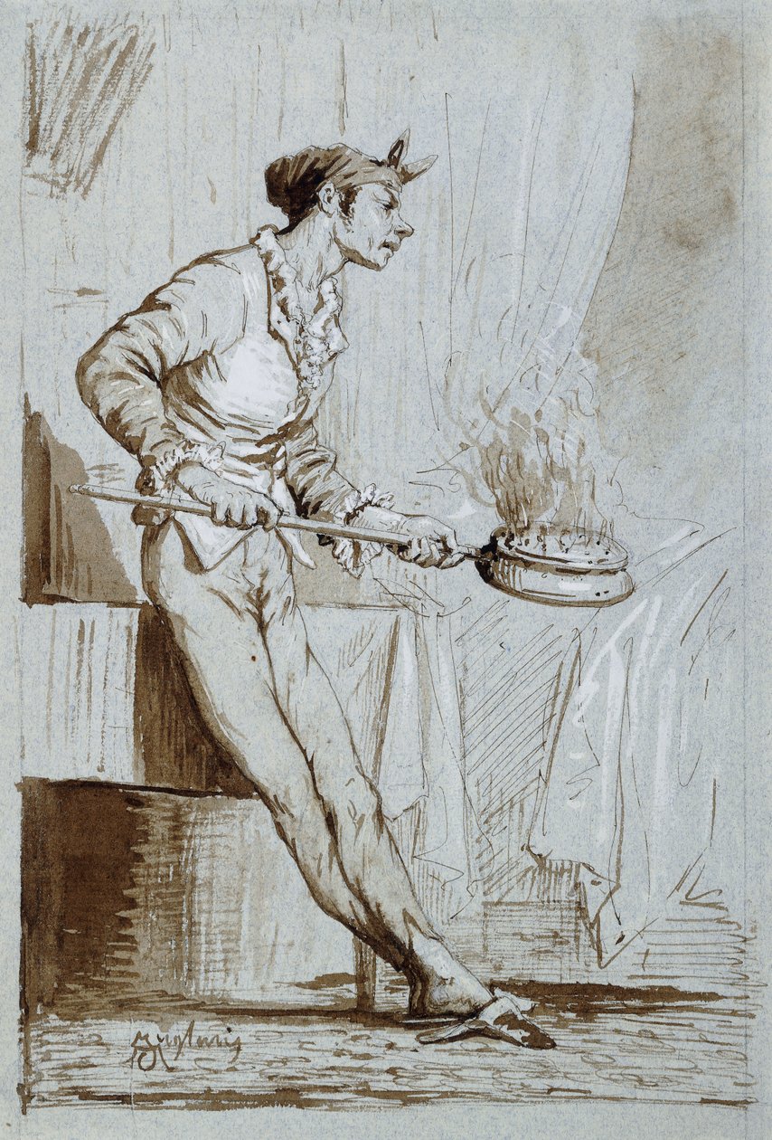 Empregado com um Bedwarmer, de Fortuny y Carbó