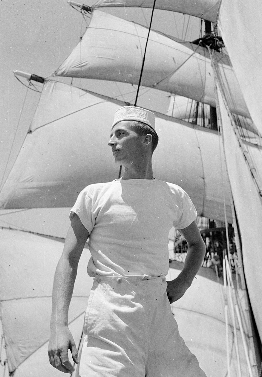 No navio Amerigo Vespucci: retrato de marinheiro de Fosco Maraini