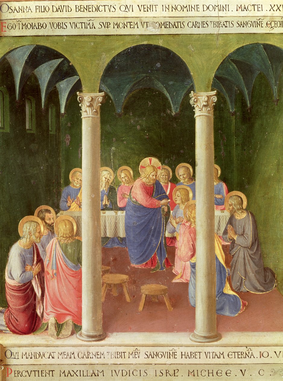 Comunhão dos Apóstolos, 1451-53 (tempera no painel) de Fra Angelico