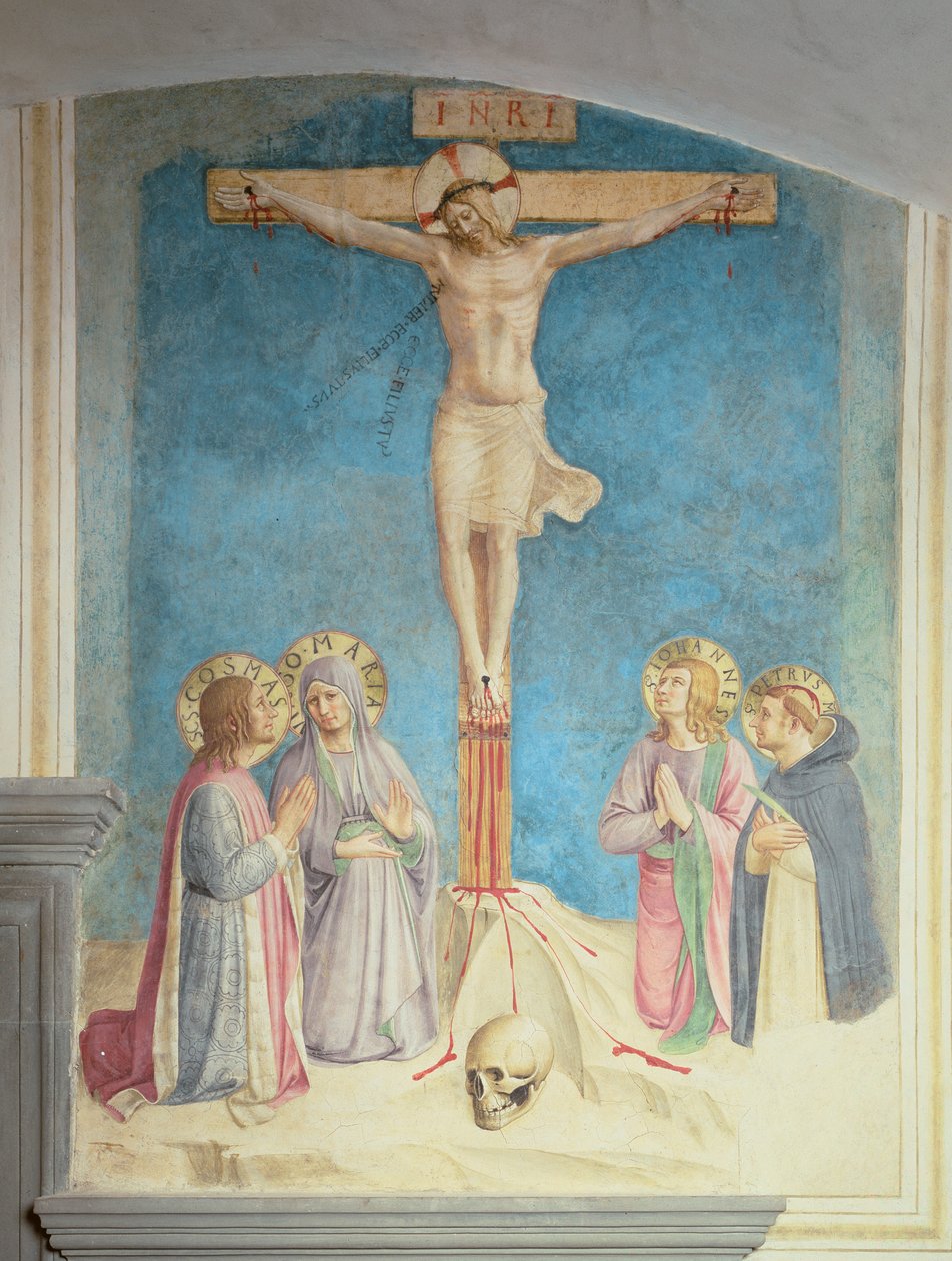 Crucificação com SS. Cosmas, João e Pedro Mártir, 1442 de Fra Angelico