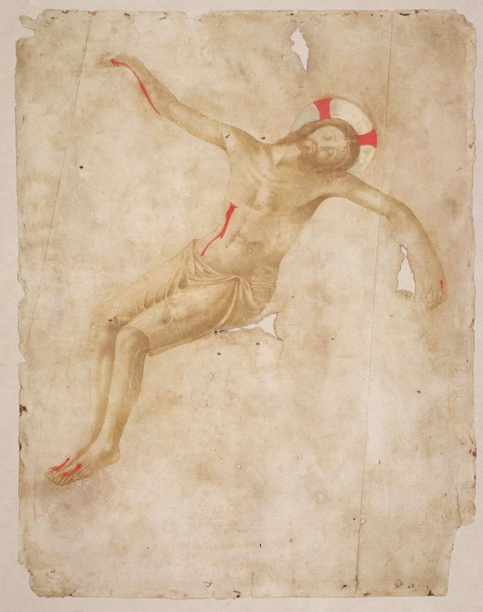 O Cristo Morto, c.1432 (caneta e tinta com papel lavado) de Fra Angelico