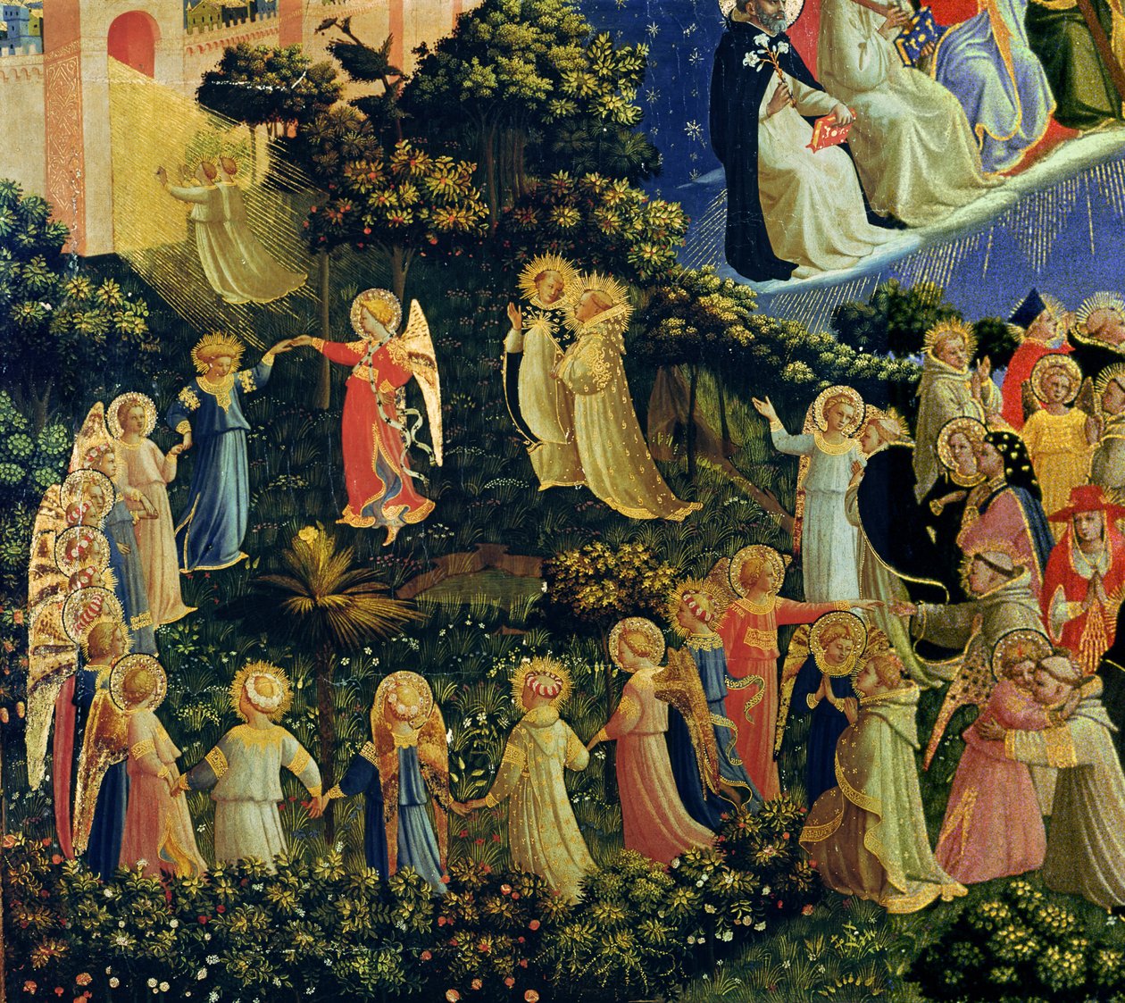O último julgamento (tempera no painel) (detalhe) de Fra Angelico