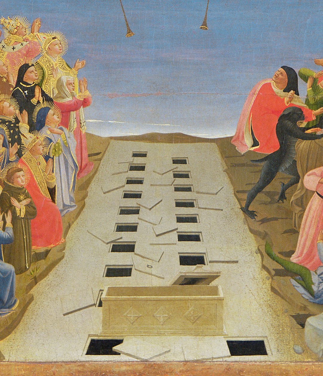 O Juízo Final, retábulo de Santa Maria degli Angioli, detalhe, c.1431 de Fra Angelico