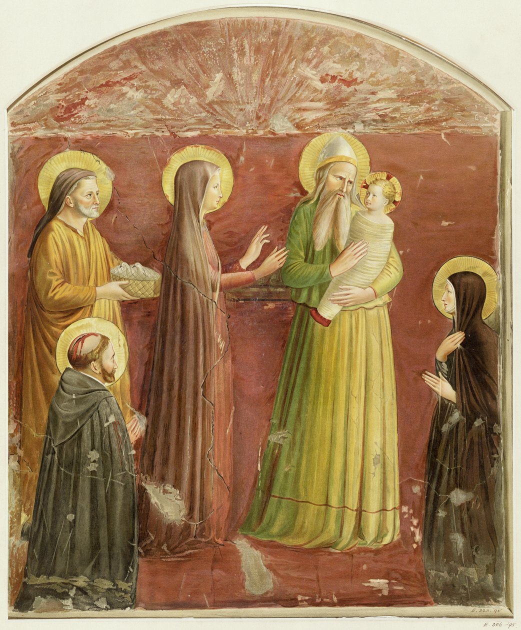 A apresentação no templo, de uma série de gravuras feitas pela Sociedade Arundel (cromolitho) (ver 76098) de Fra Angelico