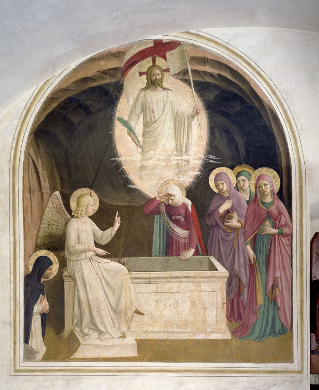 A ressurreição de Cristo e as mulheres piedosas no Sepulcro, 1442 de Fra Angelico