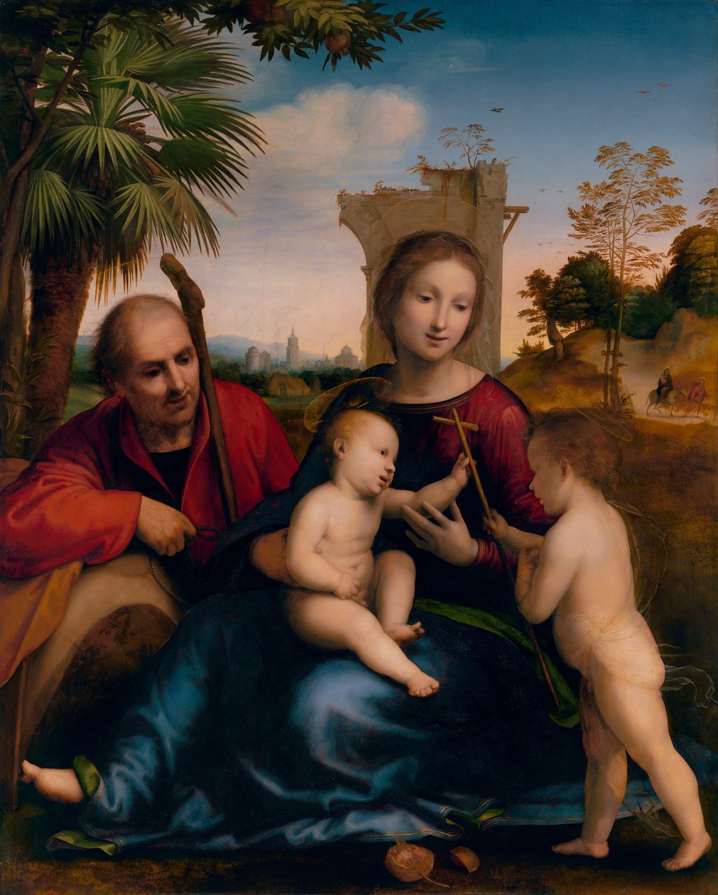 O resto da fuga para o Egito com São João Batista (ca. 1509) de Fra Bartolomeo