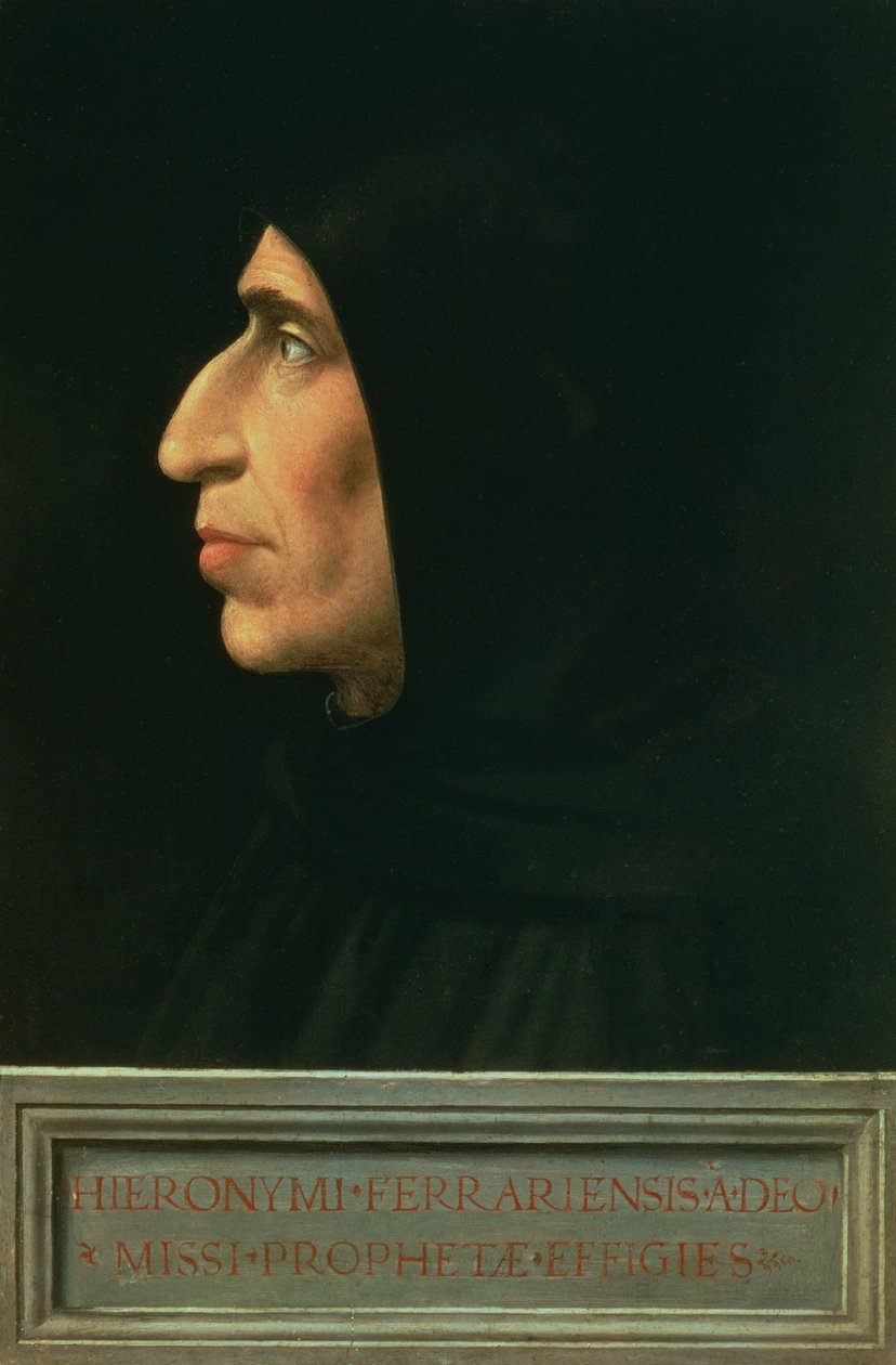 Retrato de Savonarola (painel) de Fra Bartolommeo