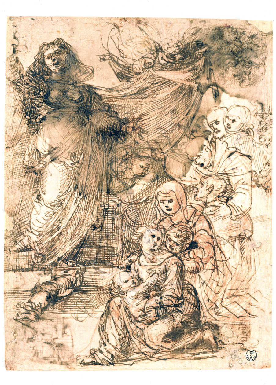Estudo preparatório para Madonna e Child de Fra Bartolommeo