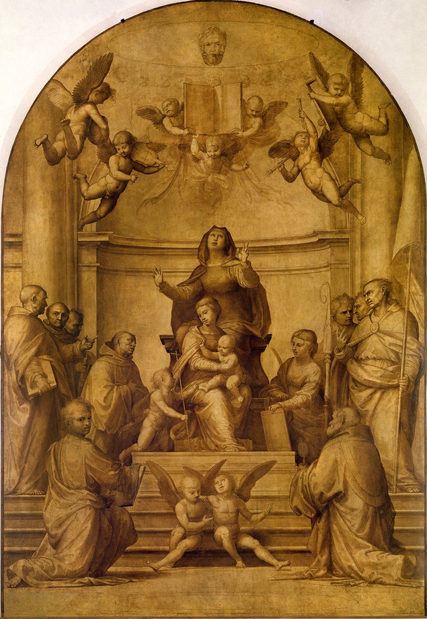 St. Anne (retábulo de sepia) de Fra Bartolommeo
