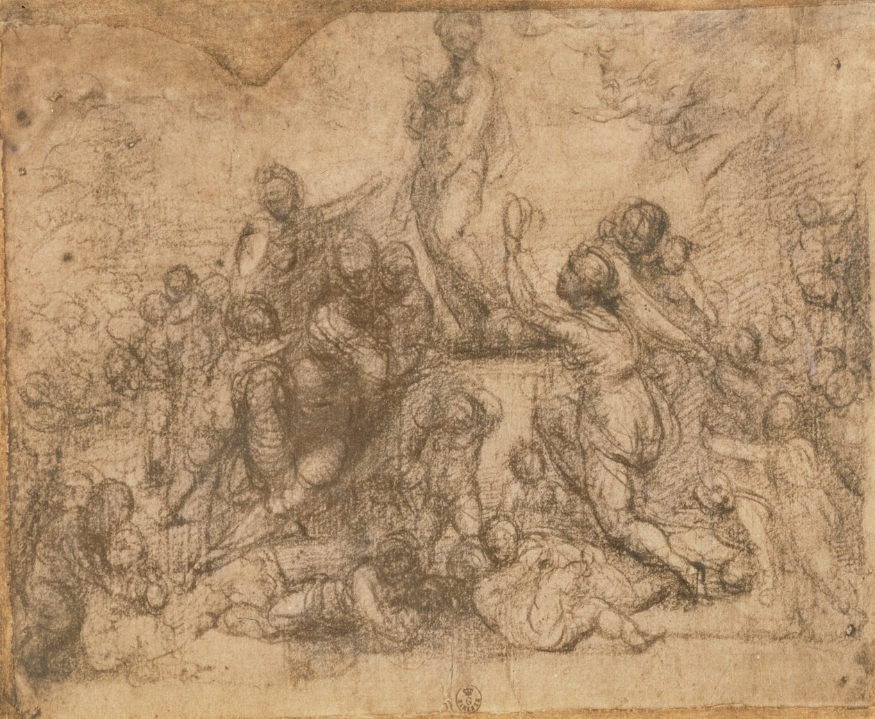 A Adoração de Vênus (giz no papel) de Fra Bartolommeo