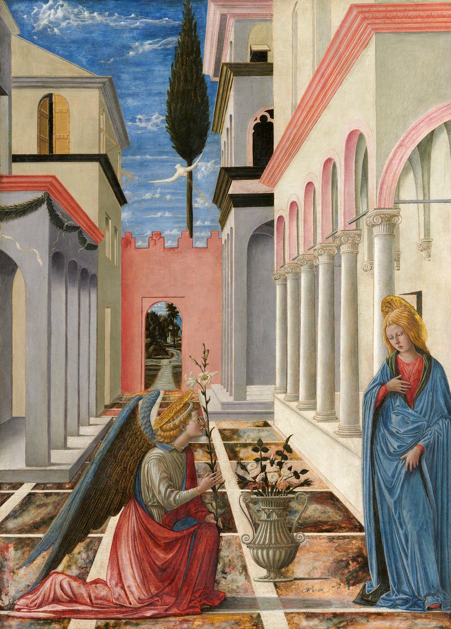 A Anunciação, c.14451450 (tempera no painel) de Fra Carnevale