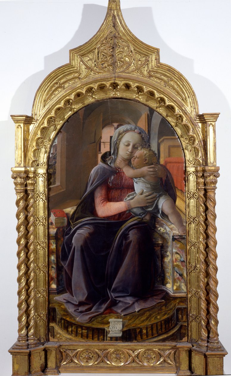 Madonna de Tarquinia, 1437 (tempera em madeira) de Fra Filippo Lippi