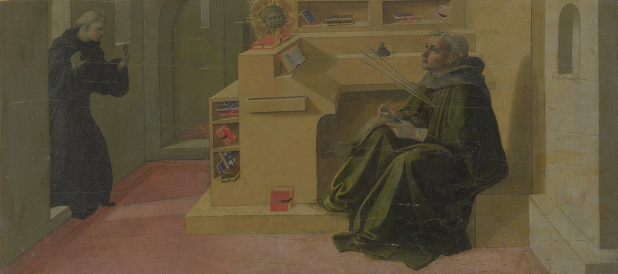 Santo Agostinho em seu Estudo (predella do Retábulo de Barbadori) de Fra Filippo Lippi