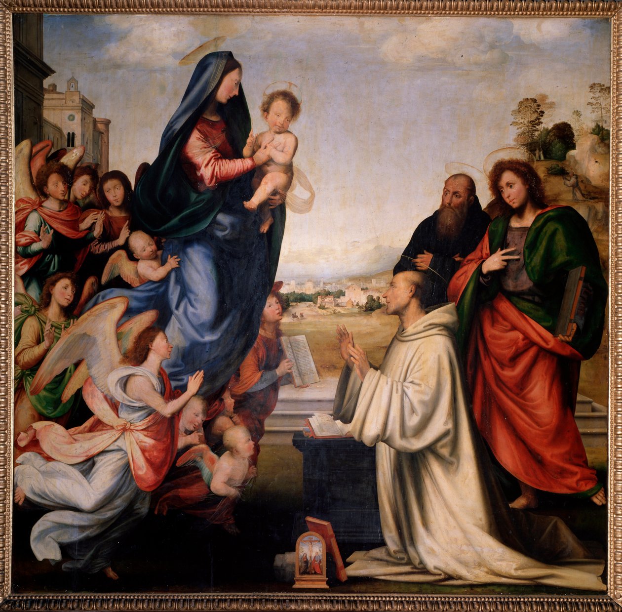 Aparição da Virgem a São Bernardo de Claraval (pintura, c. 1504) de Fra Bartolomeo
