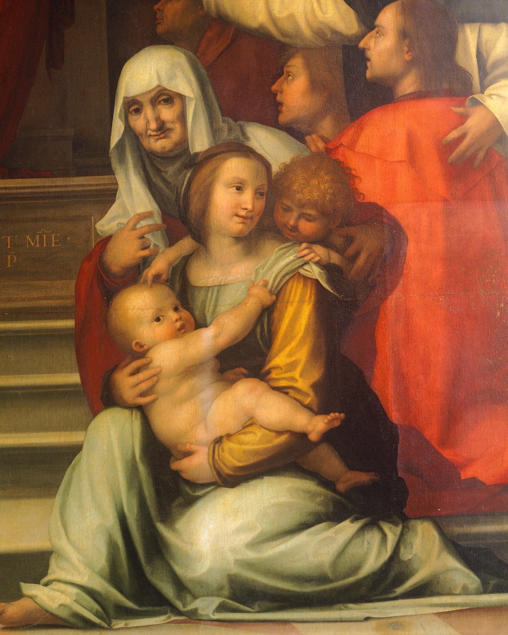 Nossa Senhora da Misericórdia, de Bartolomeo della Porta, conhecido como Fra Bartolomeo (1472-1517), pormenor de Fra (1472 1517) Bartolomeo