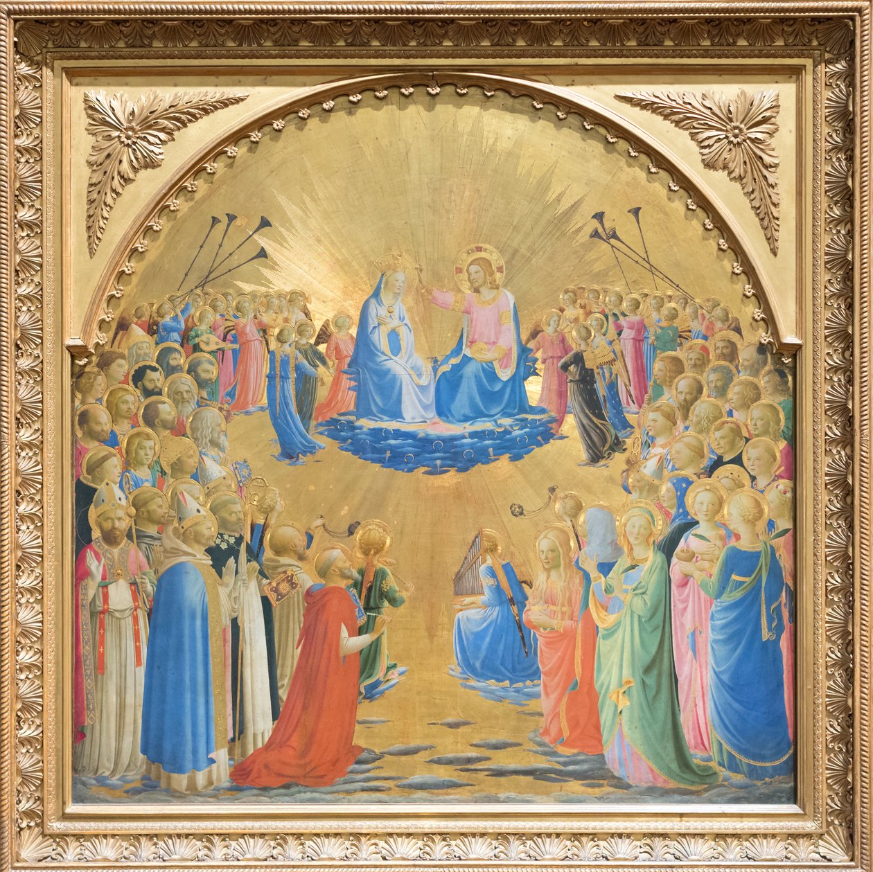 Glorificação da Virgem com anjos e santos de Fra (c.1387-1455) Angelico