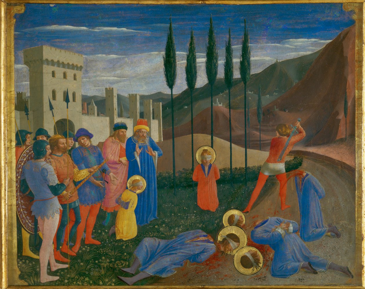 Le martyre de saints Cosme et Damien - O martírio dos santos Cosme e Damião ... de Fra (c.1387-1455) Angelico