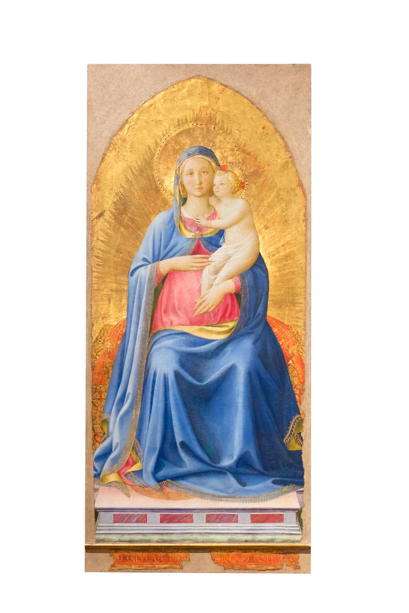 Madonna e Criança entronizadas de Fra (c.1387 1455) Angelico