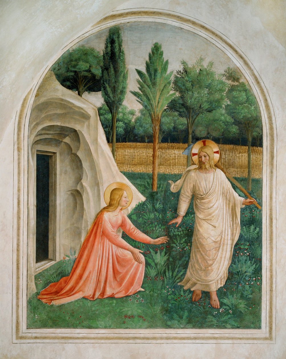 Noli me tangere e Cristo encontra Maria Madalena no jardim de Fra (c.1387-1455) Angelico