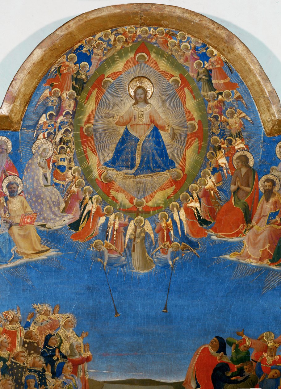 O Juízo Final, Cristo na sua glória (fresco) de Fra (c.1387-1455) Angelico