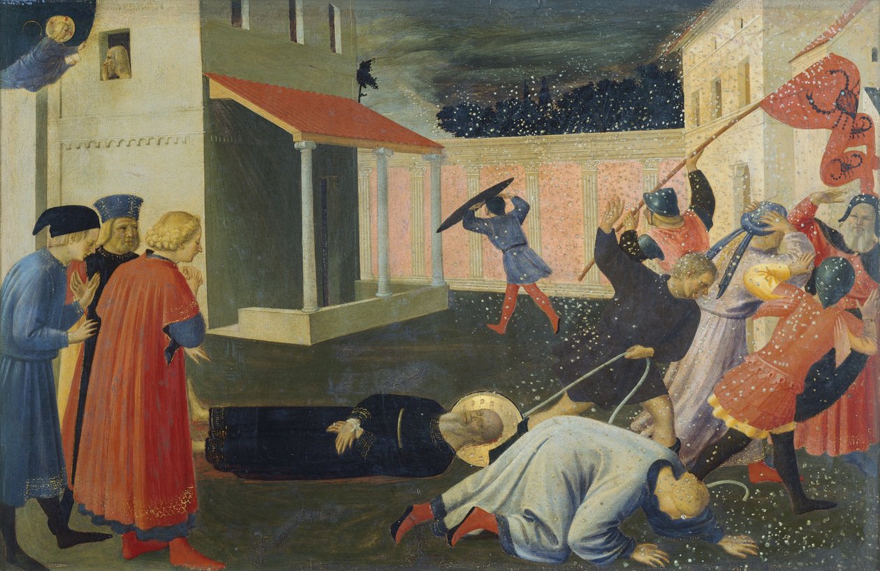 O martírio de San Marco, detalhe da predela, Tabernáculo dos Cortinas de Linho de Fra (c.1387 1455) Angelico