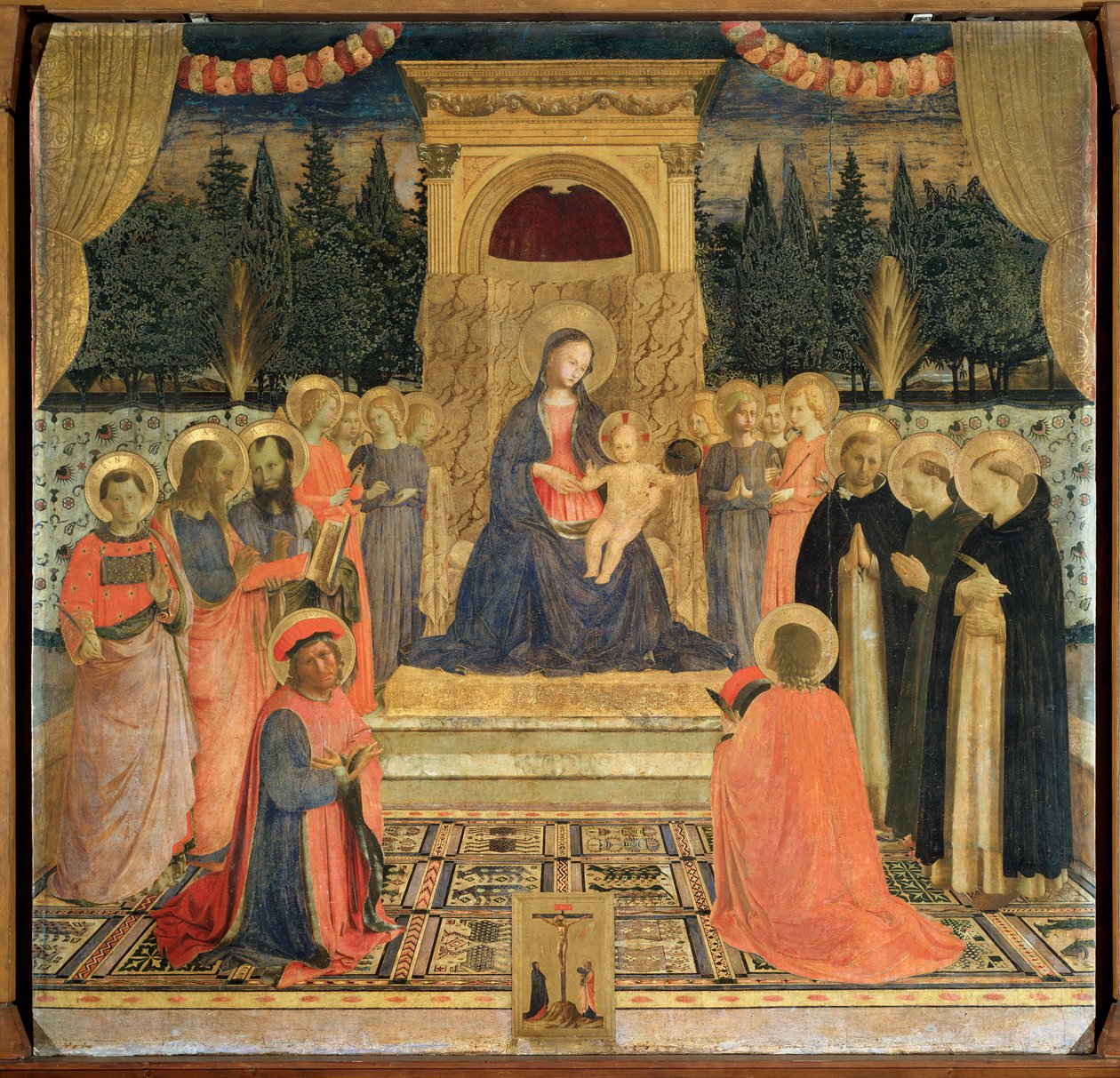Altarpe de San Marco, c. 1438-1440 (tempera no painel) de Fra  Angelico