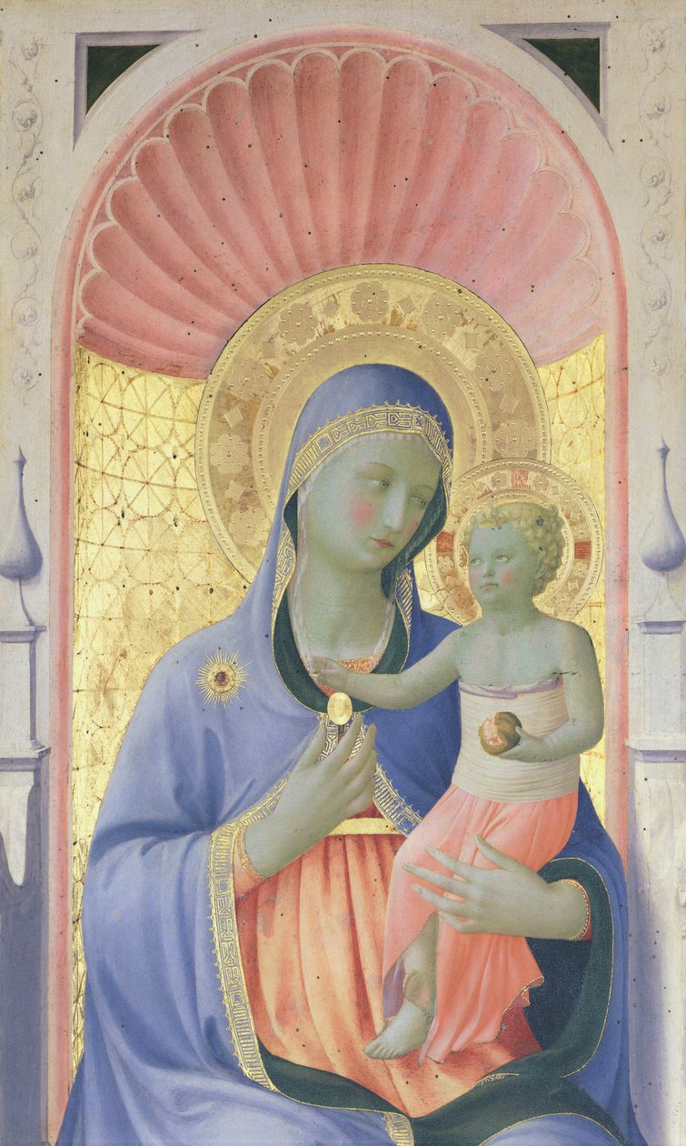 Retábulo de Annalena, cerca de 1430, de Giovanni da Fiesole conhecido como Fra Angelico (1400-ca 1455), têmpera sobre madeira de Fra (c.1387 1455) Angelico