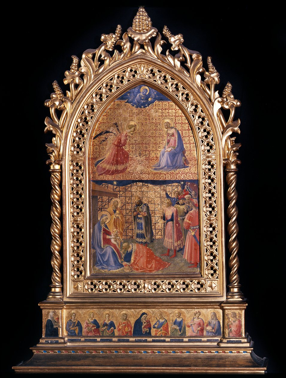 Anunciação e adoração dos Magos (Pintura em madeira de Fra  Angelico