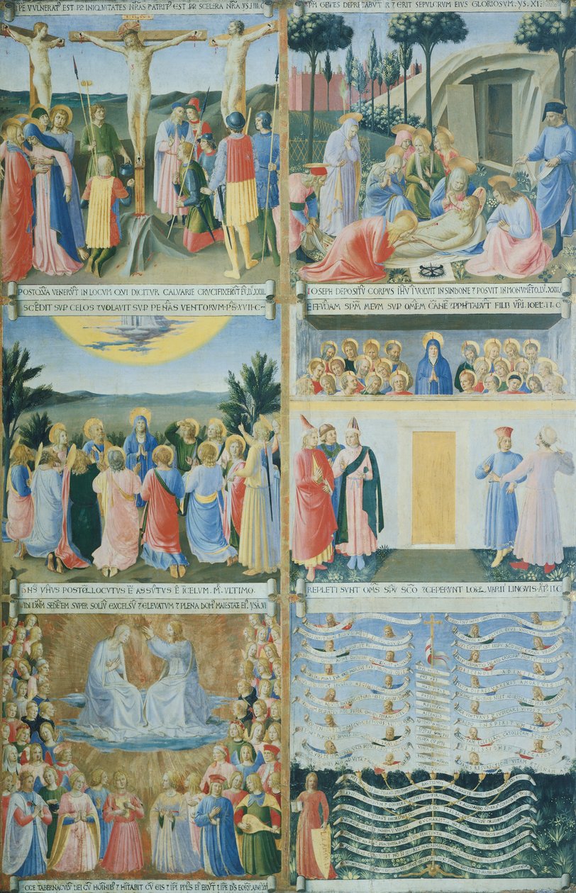 Armadio degli Argenti (baú de prata) com vida de Jesus de Fra (c.1387 1455) Angelico