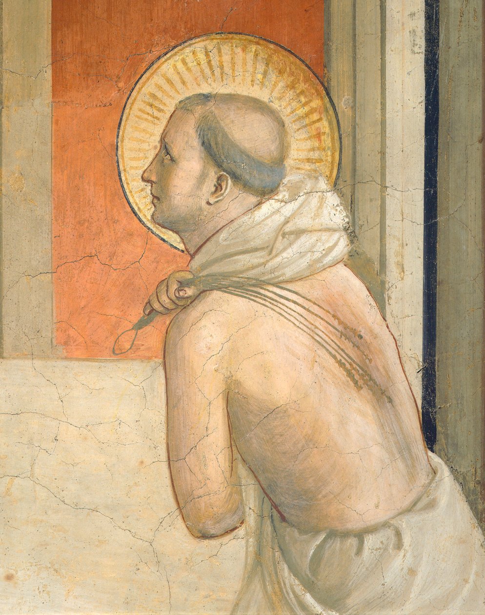 Cristo na Coluna, Virgem e figura de santo penitente dominicano de Fra (c.1387 1455) Angelico