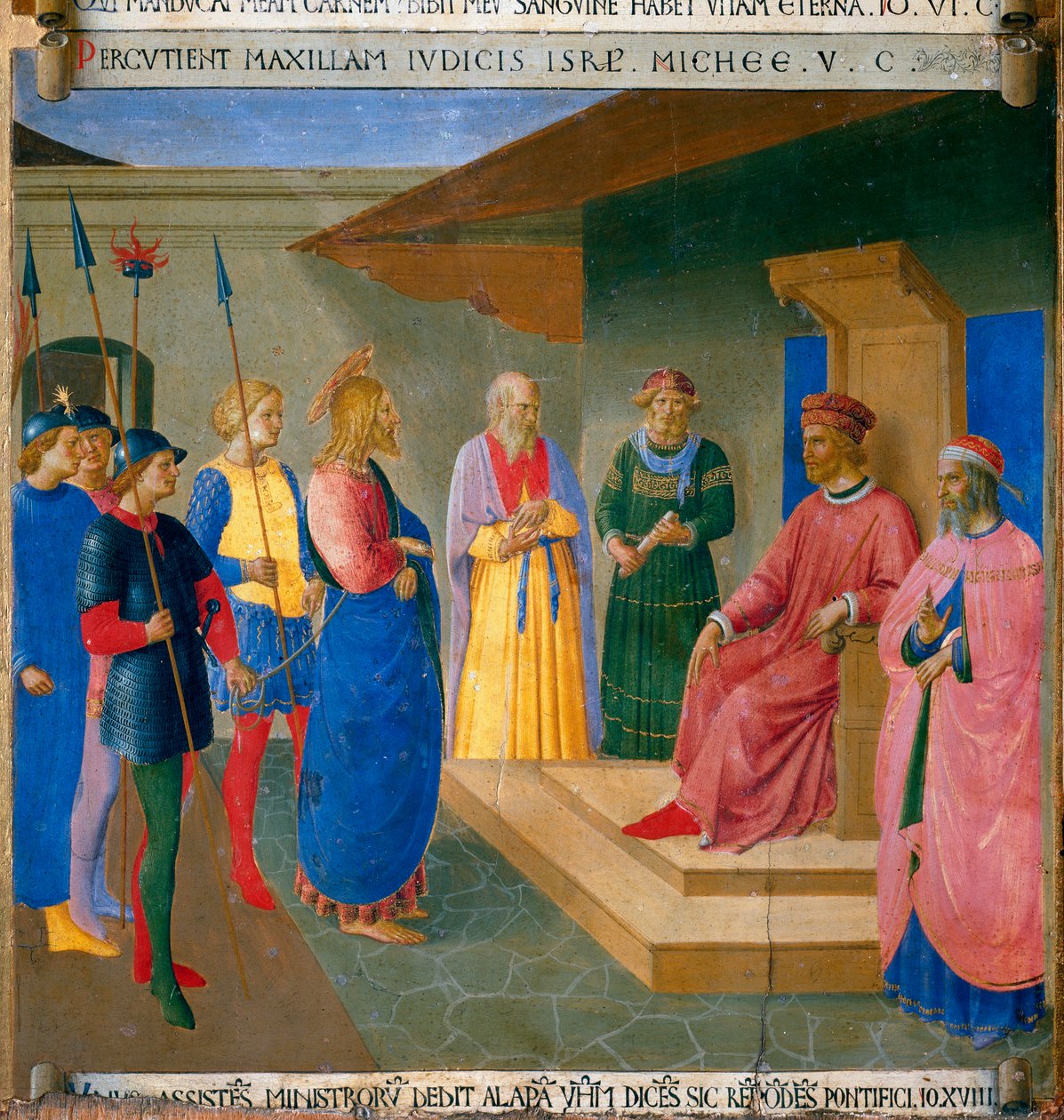 Cristo antes de Caiphus, detalhe de Fra  Angelico