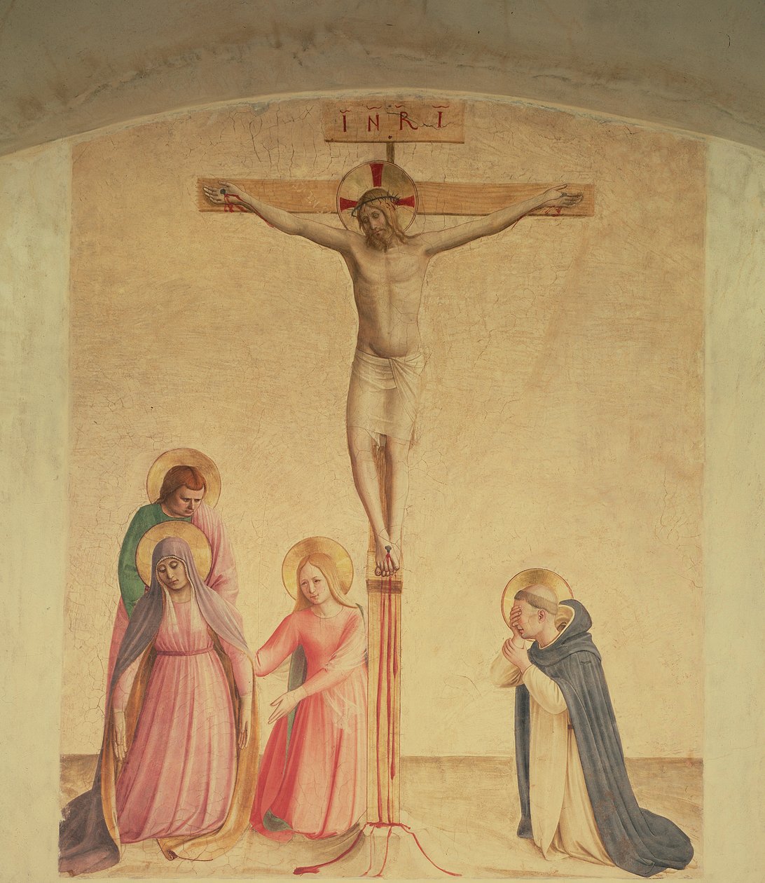 Crucifixo, c.1438-45 (fresco) de Fra  Angelico