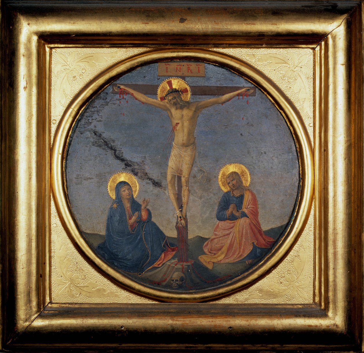 Crucificação de Cristo entre a Virgem e Maria Madalena (pintura) de Fra  Angelico