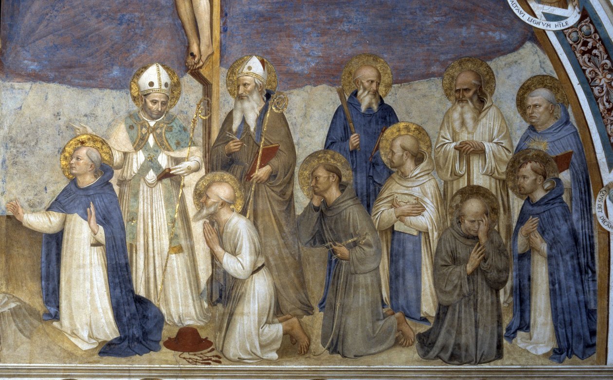 Crucificação com Santos, detalhe de Fra  Angelico