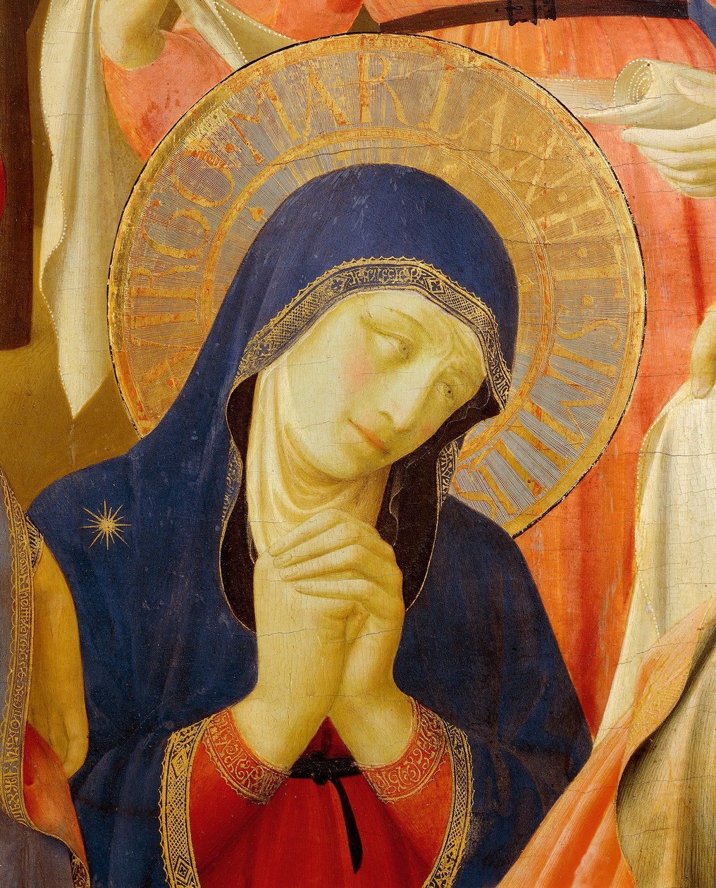 Depósito de Cruz ou Altarpe da Santíssima Trindade, cerca de 1432, de Giovanni da Fiesole conhecido como Fra Angelico (1400-circa 1455), tempera sobre madeira de Fra (c.1387 1455) Angelico