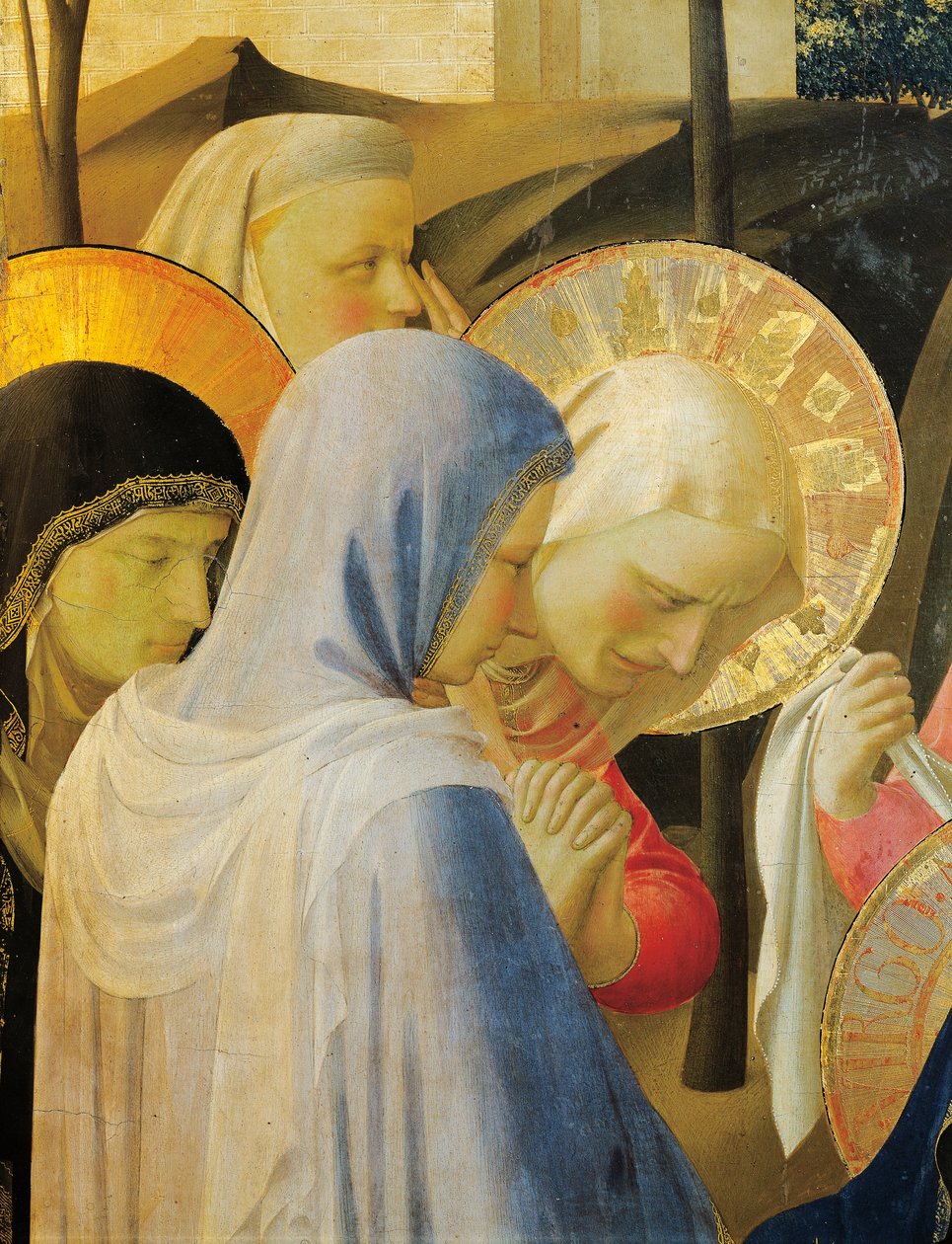 Depósito de Cruz ou Altarpe da Santíssima Trindade, cerca de 1432, de Giovanni da Fiesole conhecido como Fra Angelico (1400-circa 1455), tempera sobre madeira de Fra (c.1387 1455) Angelico