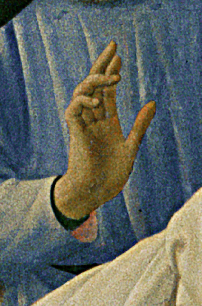 Detalhe do Altar de Santa Trinita, moldura e pináculos de Lorenzo Monaco (Piero di Giovanni) (c.1370-1425) concluído c.1434 (tempera e ouro no painel) de Fra  Angelico