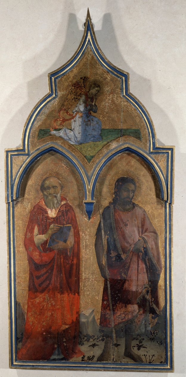 Porta do tabernáculo da Santíssima Trindade (Santa Trindade) (Pintura sobre madeira) de Fra  Angelico