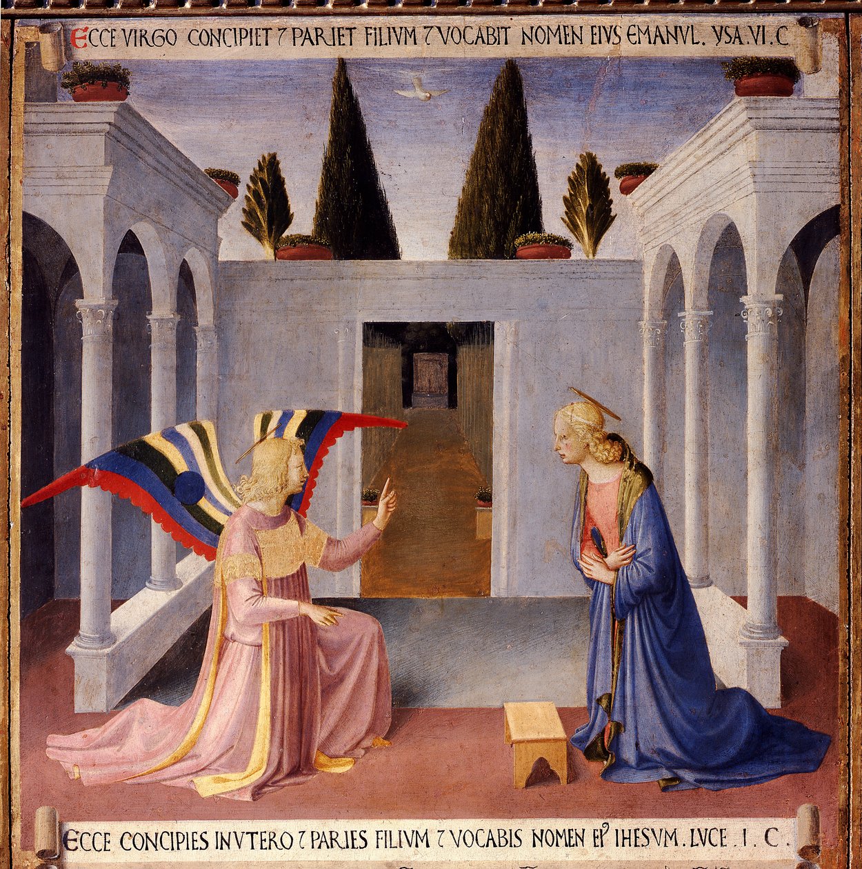 História da Vida de Cristo: a Anunciação com a Pomba do Espírito Santo (Espírito Santo) de Fra  Angelico