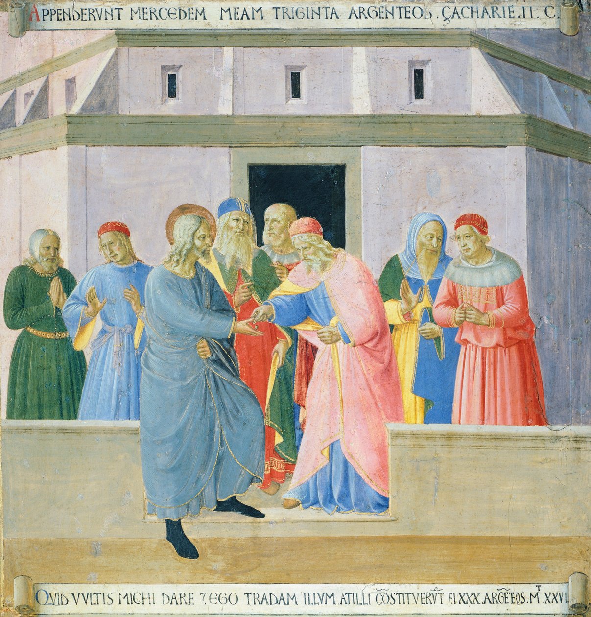 Inserção representando Judas recebendo a recompensa, painel do Armadio degli Argenti (baú de prata) com a vida de Jesus de Fra (c.1387 1455) Angelico
