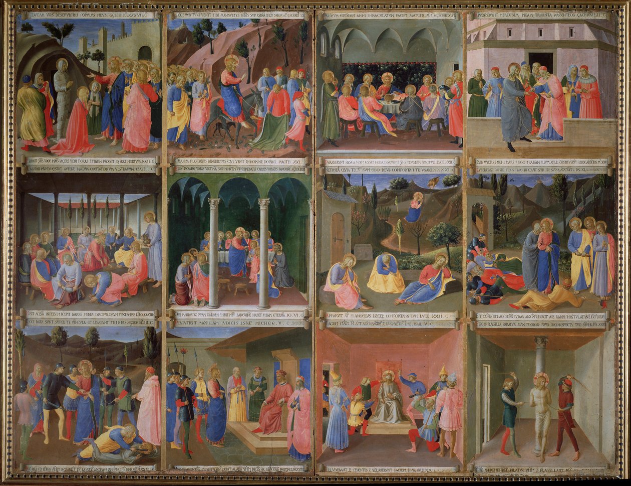 Vida de Cristo - Tempera sobre madeira de Fra  Angelico